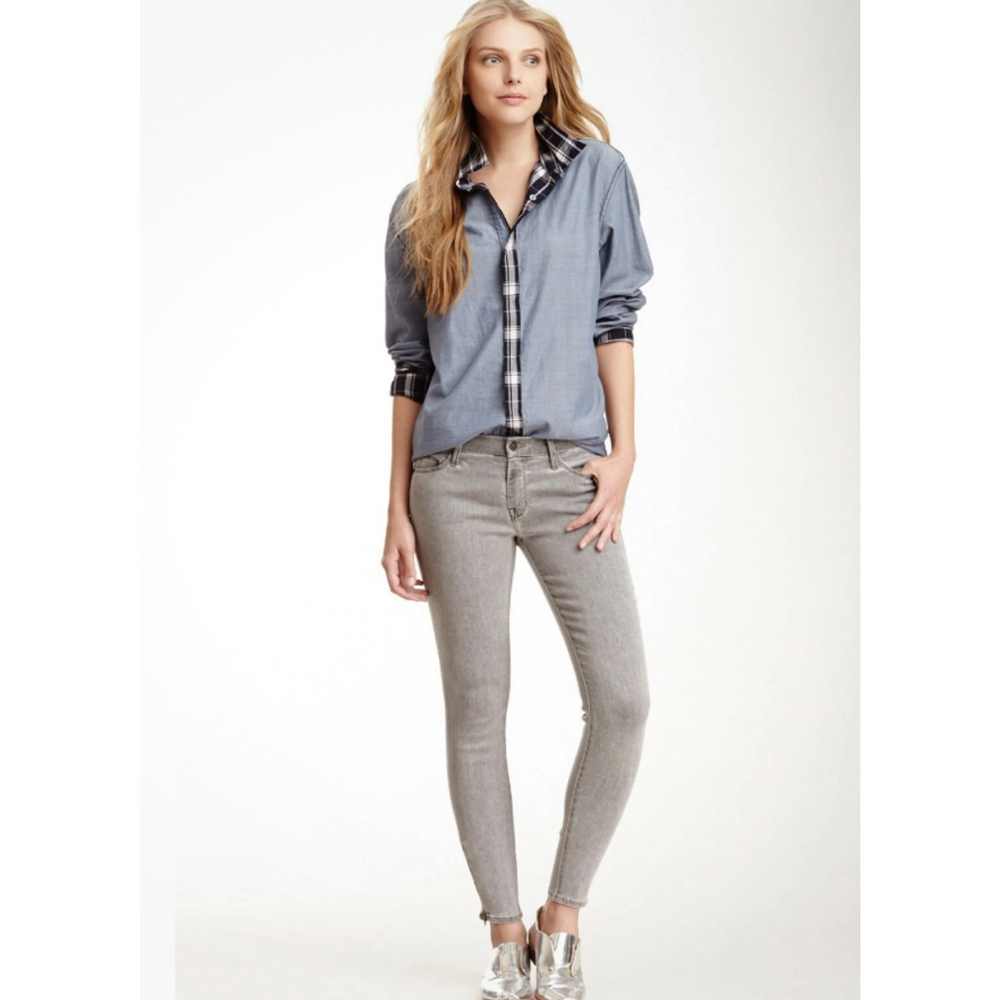 Mother The Looker Pop Grey Skinny Jeans Size 27 - Picture 15 of 15